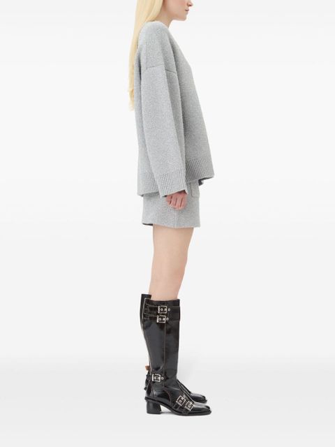 GANNI extra-long sleeves sweater - Grey