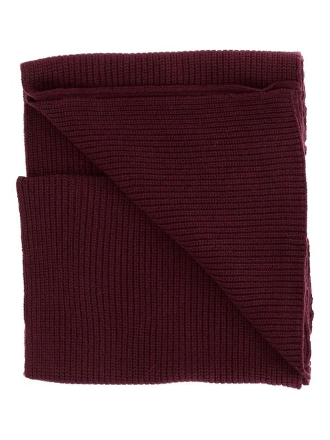 PINKO ribbed logo-patch scarf - Red - zdjęcie produktu nr 2