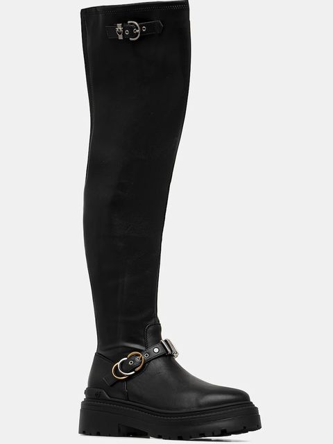 Pinko kozaki skórzane Mia 26 damskie kolor czarny na platformie SD0445E028Z99 - zdjęcie produktu nr 1