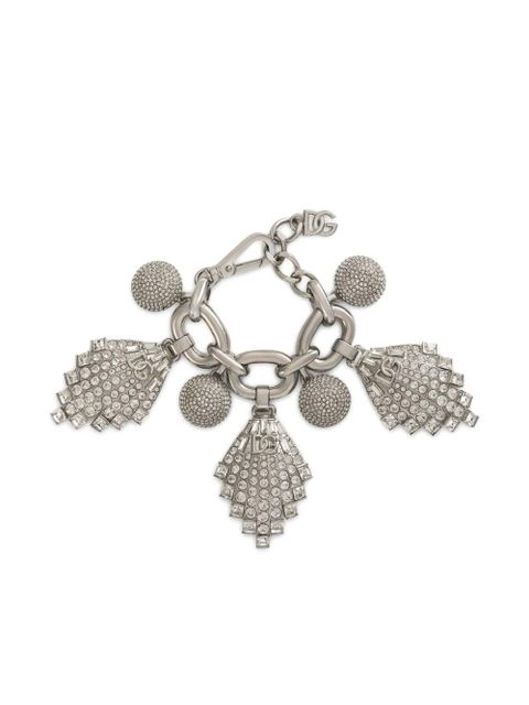 Dolce & Gabbana rhinestone-embellished bracelet - Silver - zdjęcie produktu nr 1