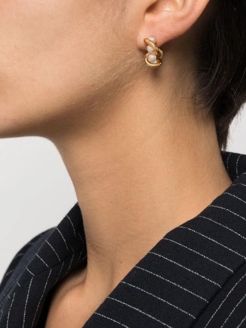 Missoma Molten pearl twisted hoop earrings - Gold - zdjęcie produktu nr 2