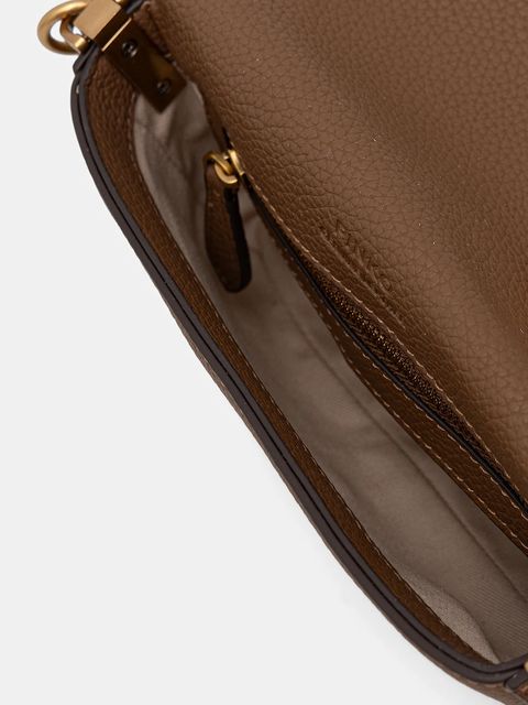 Pinko torebka skórzana kolor brązowy 105353 A2OX