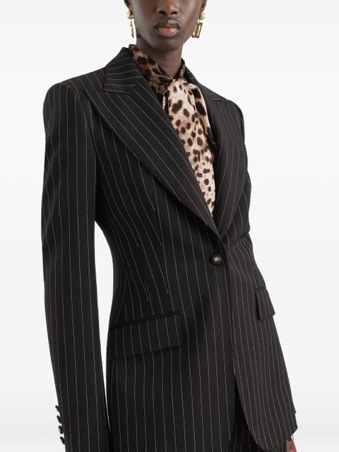 Dolce & Gabbana striped single-breasted jacket - Black