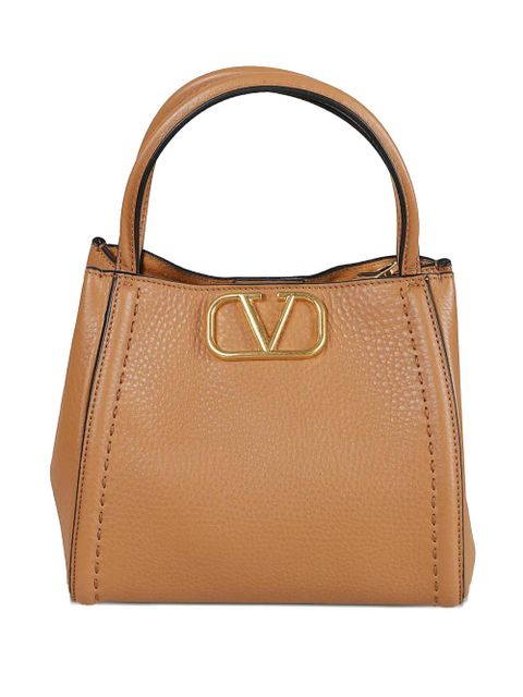 Valentino Garavani medium Alltime logo-detail tote bag - Brown