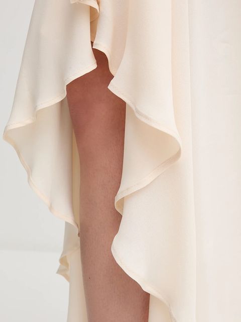 Sandro Ferrone sukienka kolor beżowy midi rozkloszowana S23XBEBONACCORTI