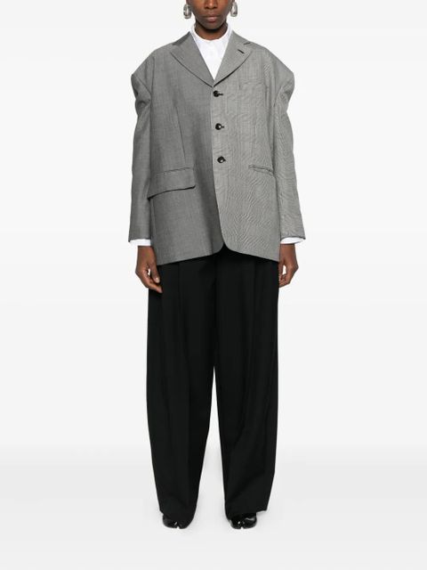 Comme Des Garçons plaid-pattern blazer - Grey