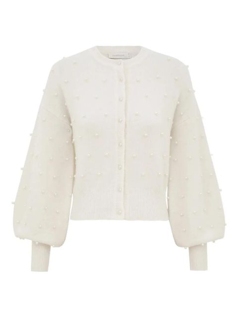 ZIMMERMANN pearl-embellished cardigan - White - zdjęcie produktu nr 1