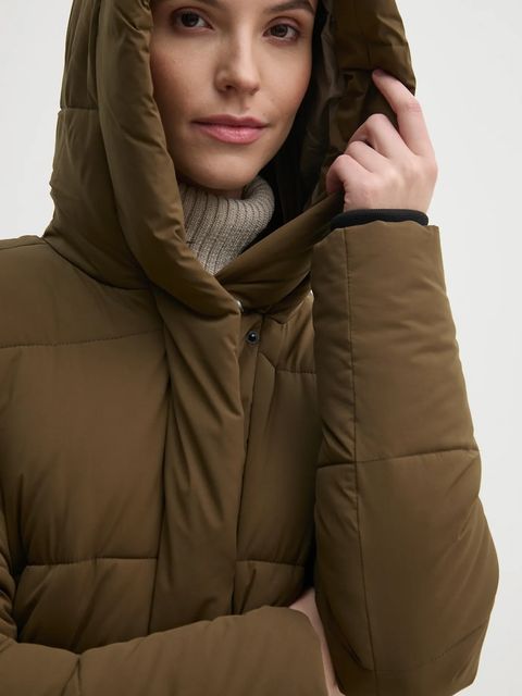 Sandro Ferrone kurtka damska kolor zielony zimowa