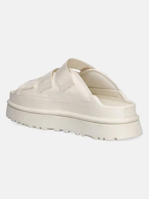 UGG klapki Goldenglow Slide damskie kolor beżowy na platformie 1167430-JSM