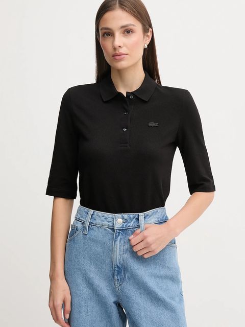 Lacoste t-shirt bawełniany kolor czarny - zdjęcie produktu nr 1