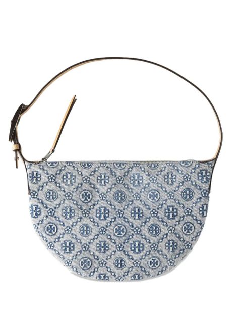 Tory Burch small logo-patterned tote bag - Blue - zdjęcie produktu nr 1