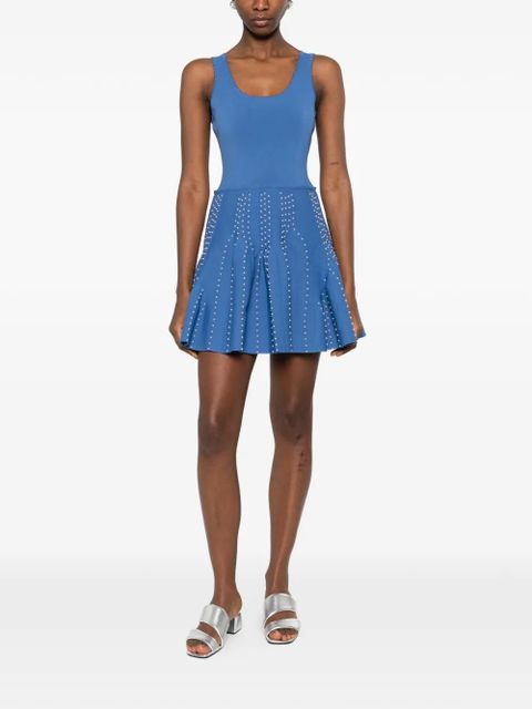 SANDRO scoop-neck mini dress - Blue - zdjęcie produktu nr 2