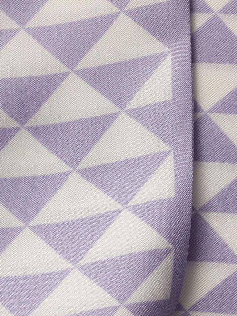 Prada triangle-logo scarf - Purple