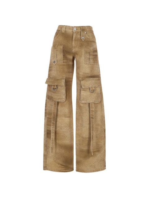 Blumarine faded-effect cargo trousers - Neutrals - zdjęcie produktu nr 1