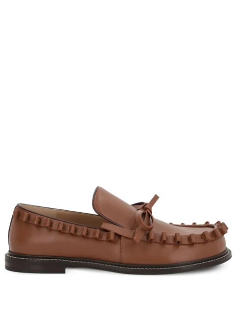 JW Anderson ruffled-trim loafers - Brown - zdjęcie produktu nr 1