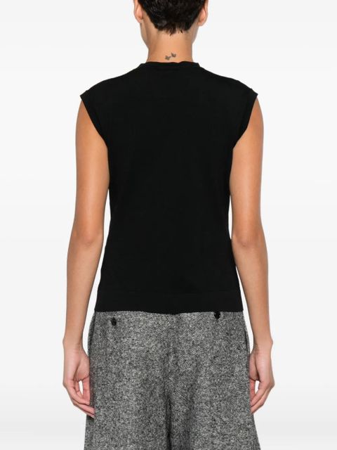 Max Mara round-neck sleeveless top - Black