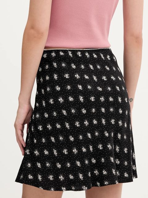 Tommy Jeans spódnica kolor czarny mini rozkloszowana DW0DW20981 - zdjęcie produktu nr 2