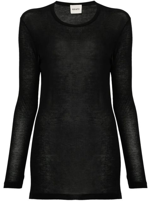KHAITE ribbed long-sleeve top - Black - zdjęcie produktu nr 1