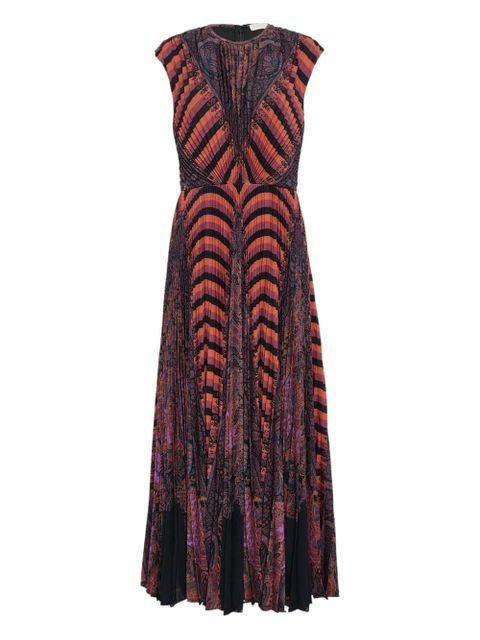 Ulla Johnson Violeta pleated sleeveless maxi dress - Orange - zdjęcie produktu nr 1