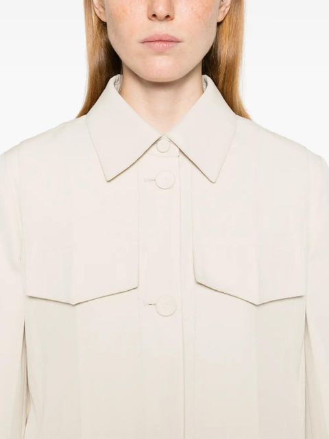 FENDI twill cropped jacket - Neutrals