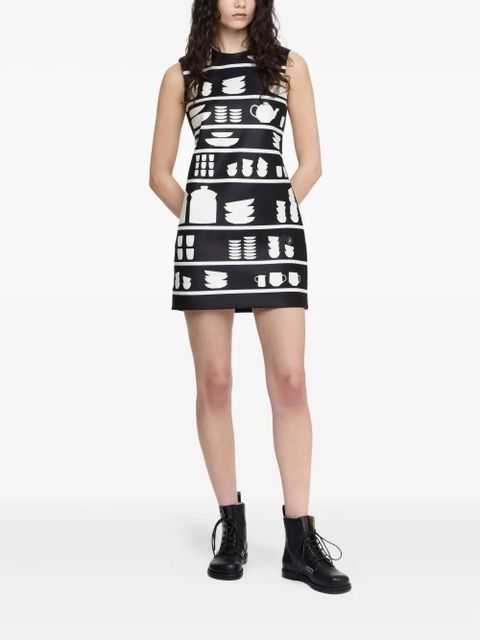 JW Anderson pottery-print mini dress - Black - zdjęcie produktu nr 2