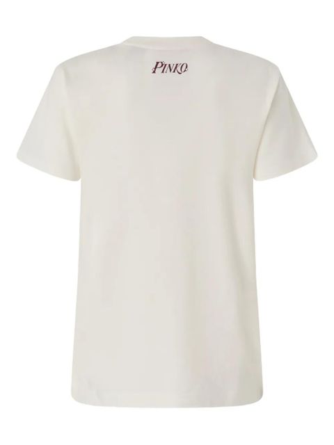 PINKO graphic print cotton T-shirt - Neutrals - zdjęcie produktu nr 2