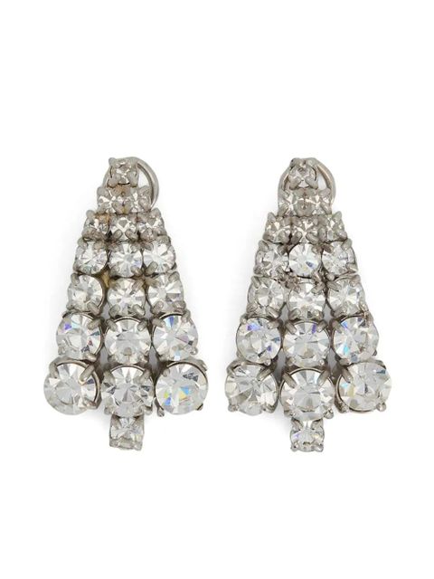 Jil Sander crystal-embellished earrings - Silver - zdjęcie produktu nr 1