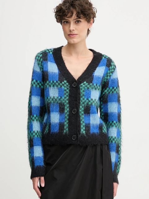 Sandro Ferrone kardigan z dodatkiem wełny damski kolor niebieski S87YBFGOBBA - zdjęcie produktu nr 1