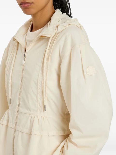Moncler pleated hooded jacket - Neutrals