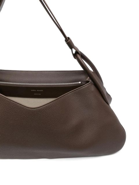 Amina Muaddi leather tote bag - Brown - zdjęcie produktu nr 2