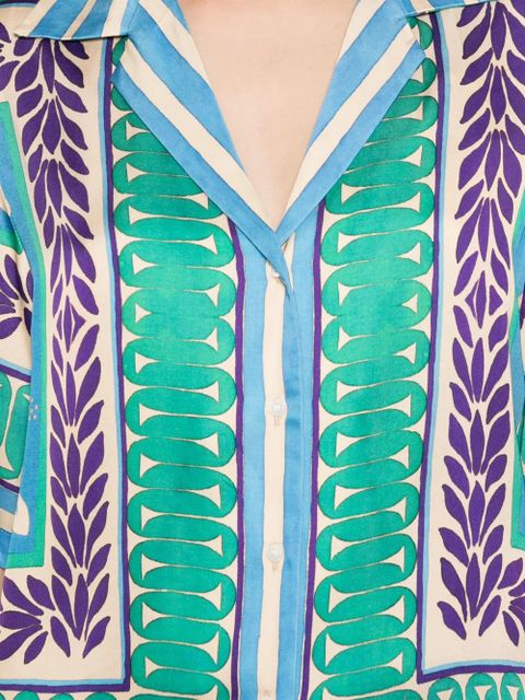 SANDRO graphic-print short-sleeve shirt - Green