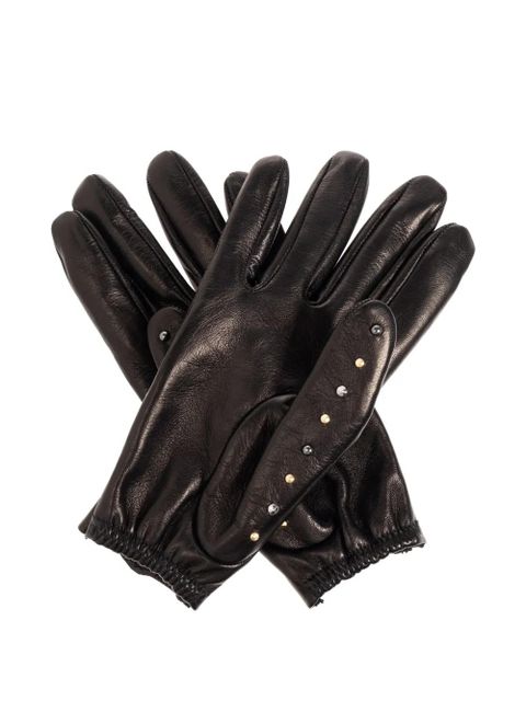 Versace studded leather gloves - Black - zdjęcie produktu nr 1