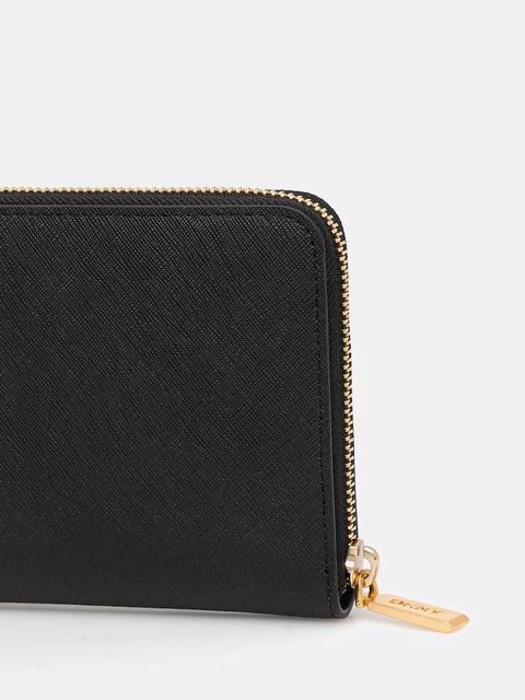 Dkny portfel skórzany damski kolor czarny R521KM28 - zdjęcie produktu nr 2