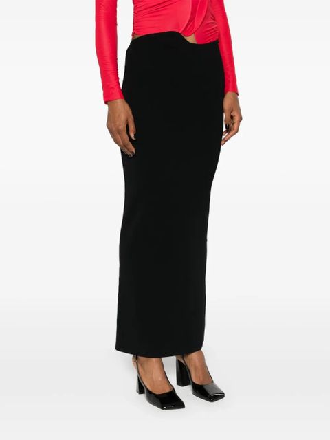 Christopher Esber asymmetric-waist midi skirt - Black