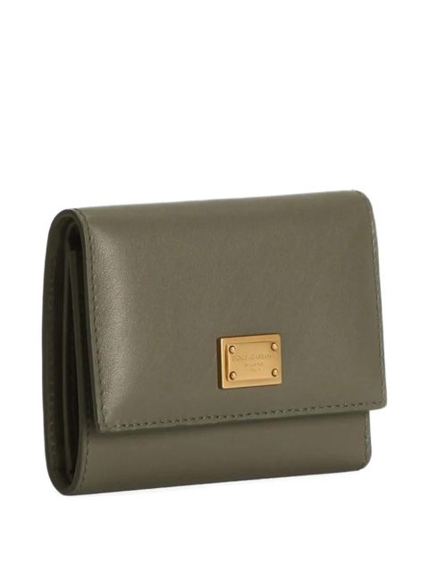 Dolce & Gabbana zip-up plaque wallet - Green
