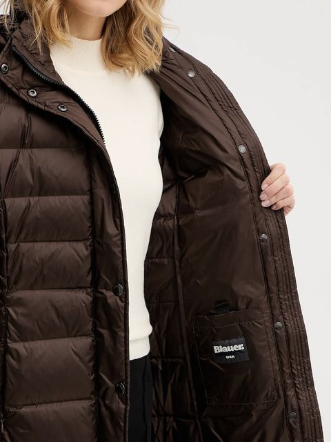 Blauer kurtka puchowa ANITA kolor brązowy przejściowa BLDK03101