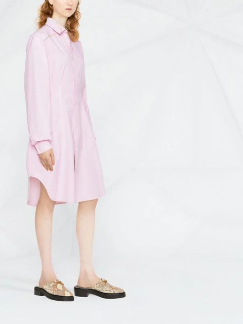 Marni embroidered shirt dress - Pink