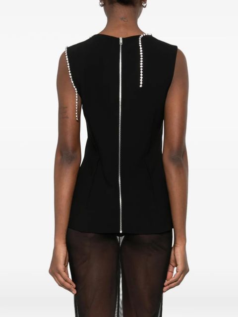 Moschino rhinestone embellished blouse - Black