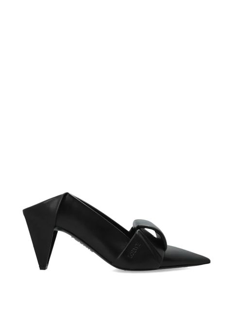 LOEWE Origami pointed-toe leather pumps - Black - zdjęcie produktu nr 1