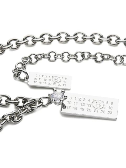 MM6 Maison Margiela plaque necklace - Silver