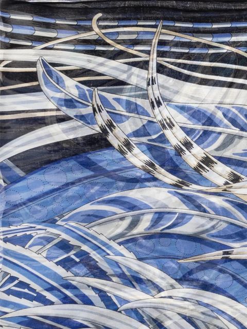 Ferragamo flower-print silk scarf - Blue - zdjęcie produktu nr 2