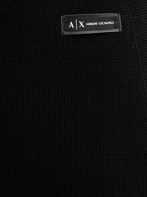 Armani Exchange spódnica z dodatkiem wełny kolor czarny midi ołówkowa XW001309 AF13774