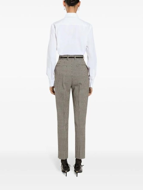 Dolce & Gabbana houndstooth wool trousers - Brown