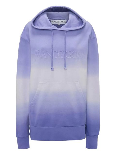 JW Anderson logo-embroidered gradient hoodie - Purple - zdjęcie produktu nr 1