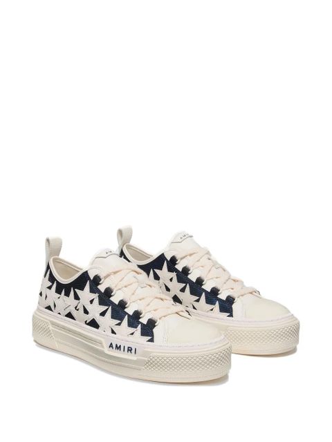 AMIRI Stars Court denim low-top sneakers - Neutrals - zdjęcie produktu nr 2