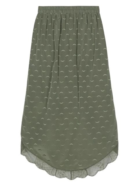 Zadig&Voltaire Jeudie logo-print midi skirt - Green - zdjęcie produktu nr 2