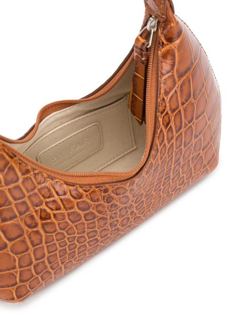 BY FAR crocodile-effect shoulder bag - Brown - zdjęcie produktu nr 1