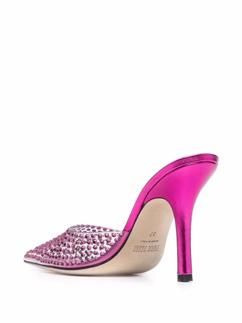 Paris Texas 105mm crystal-embellished mules - Pink - zdjęcie produktu nr 2