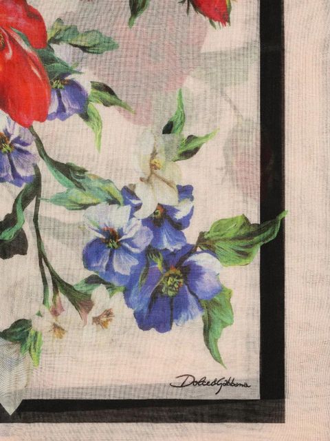 Dolce & Gabbana floral-print scarf - H25QG BOUQUET FIORI F.NUDO - zdjęcie produktu nr 2