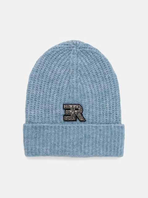 ERMANNO Firenze czapka z wełną kolor niebieski 57TV005E89 - zdjęcie produktu nr 1